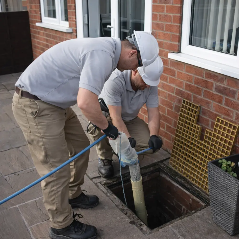 Blocked drain repair service in Egham